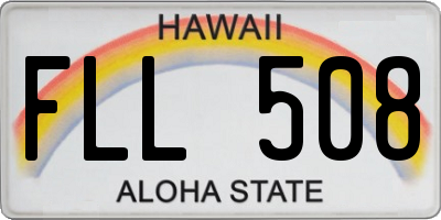 HI license plate FLL508