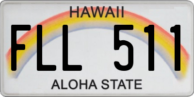 HI license plate FLL511