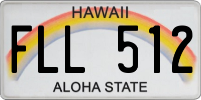 HI license plate FLL512