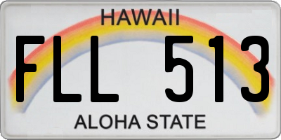 HI license plate FLL513