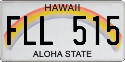 HI license plate FLL515
