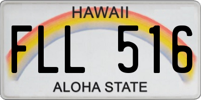HI license plate FLL516