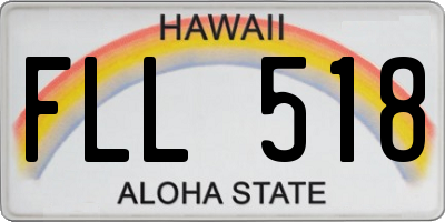 HI license plate FLL518