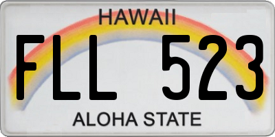 HI license plate FLL523