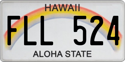 HI license plate FLL524
