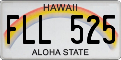 HI license plate FLL525