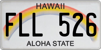 HI license plate FLL526