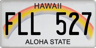 HI license plate FLL527