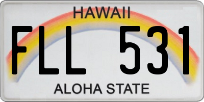 HI license plate FLL531