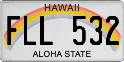 HI license plate FLL532