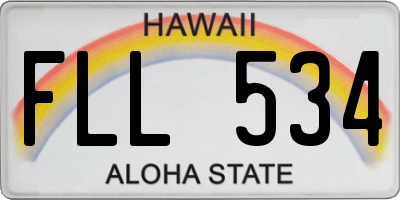 HI license plate FLL534