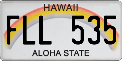 HI license plate FLL535