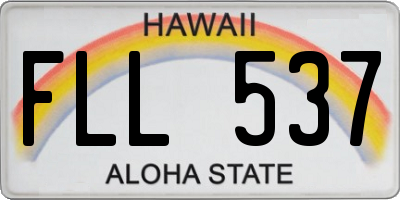 HI license plate FLL537