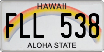 HI license plate FLL538