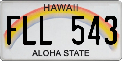 HI license plate FLL543