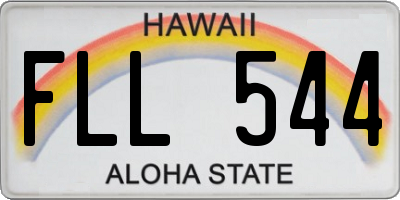 HI license plate FLL544