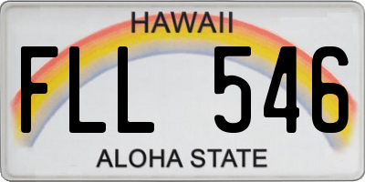 HI license plate FLL546