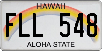HI license plate FLL548