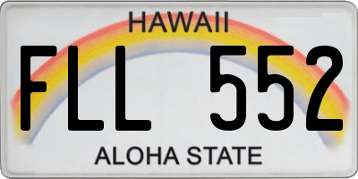 HI license plate FLL552