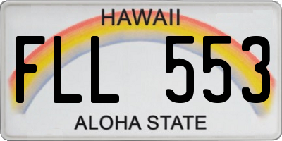 HI license plate FLL553