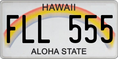 HI license plate FLL555