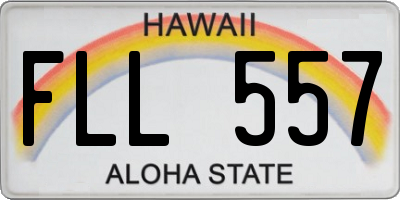HI license plate FLL557