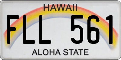 HI license plate FLL561