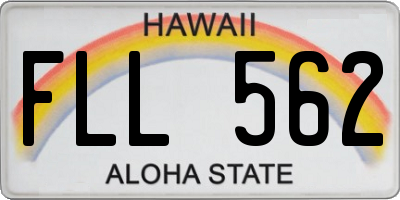 HI license plate FLL562