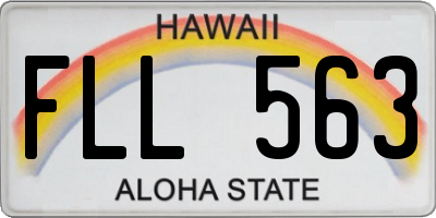 HI license plate FLL563