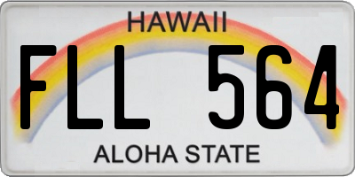 HI license plate FLL564