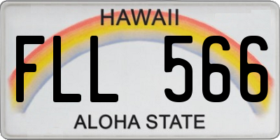 HI license plate FLL566