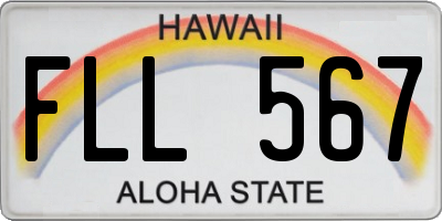 HI license plate FLL567