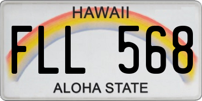 HI license plate FLL568