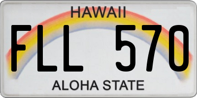 HI license plate FLL570