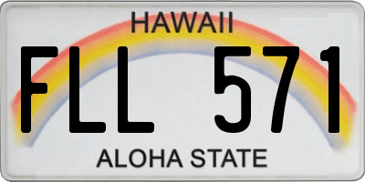 HI license plate FLL571