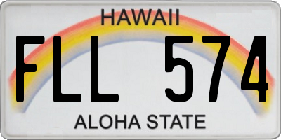 HI license plate FLL574