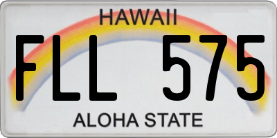 HI license plate FLL575