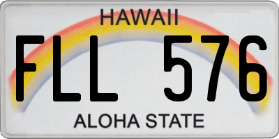 HI license plate FLL576