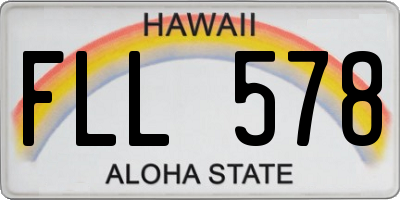 HI license plate FLL578