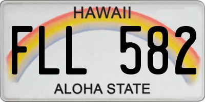 HI license plate FLL582