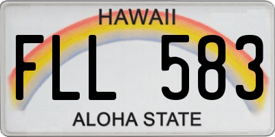 HI license plate FLL583