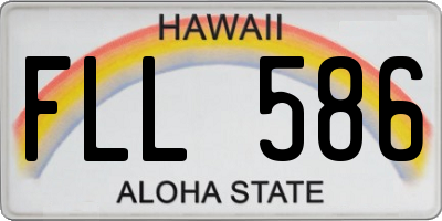 HI license plate FLL586