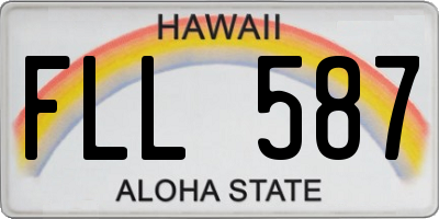 HI license plate FLL587