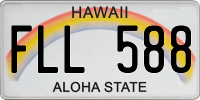 HI license plate FLL588