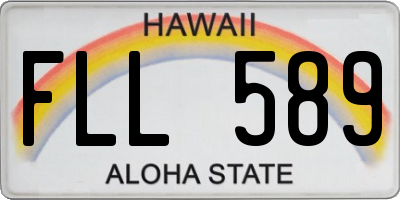 HI license plate FLL589