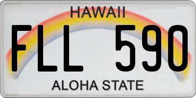 HI license plate FLL590