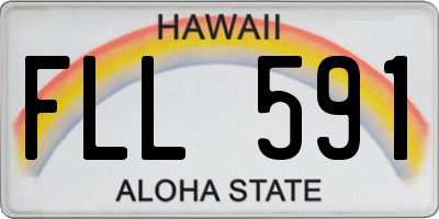 HI license plate FLL591