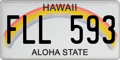 HI license plate FLL593