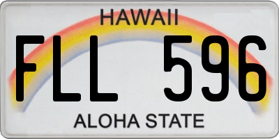 HI license plate FLL596