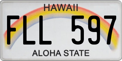 HI license plate FLL597